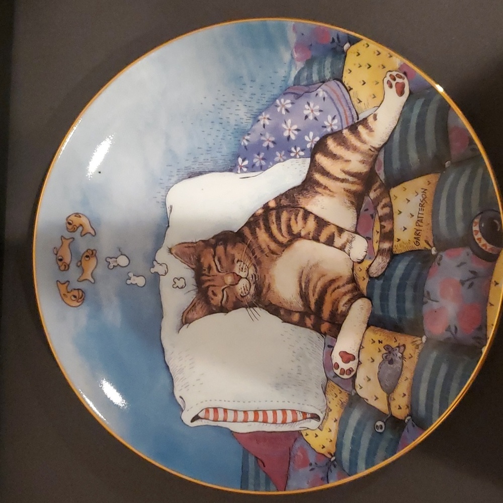 The Danbury Mint Cat Nap Comical Cats Collector Plate